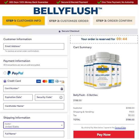 Bellyflush - Order Page